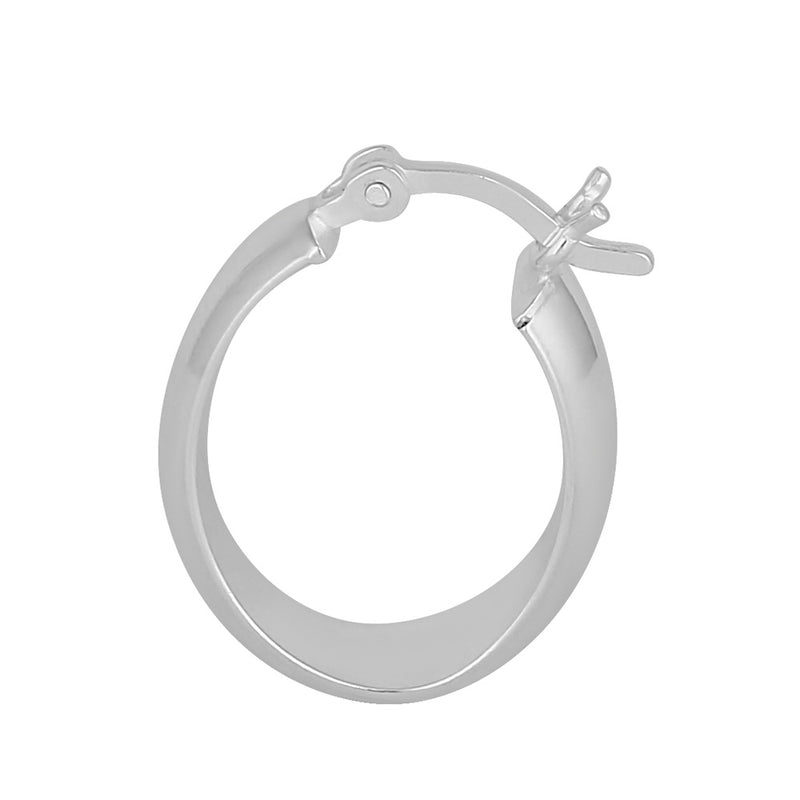 Sterling Silver 5.0MM x 18MM Oval Hoop Earrings