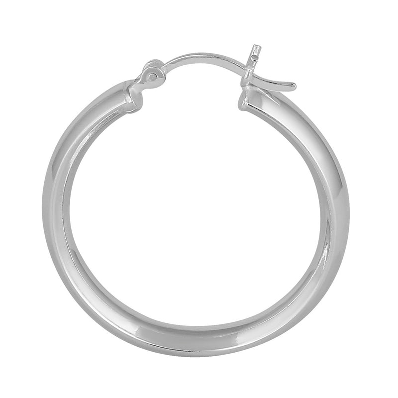 Sterling Silver 5.0MM x 30MM Hoop Earrings