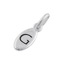 Sterling Silver Letter "G" Oval Pendant