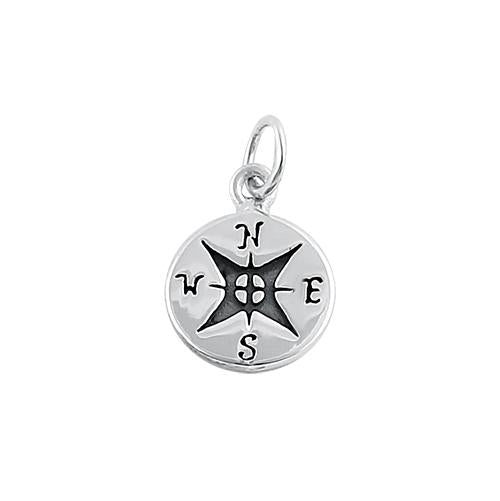 Sterling Silver Compass Pendant