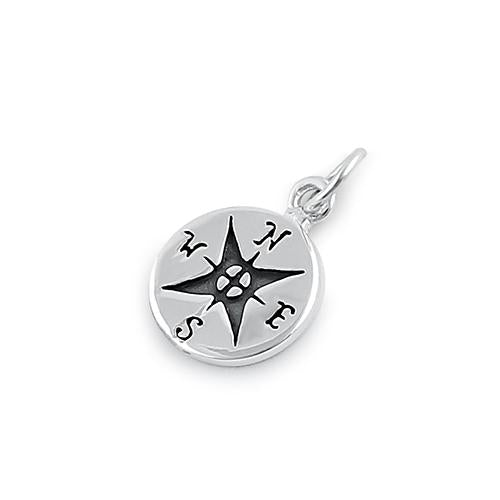 Sterling Silver Compass Pendant