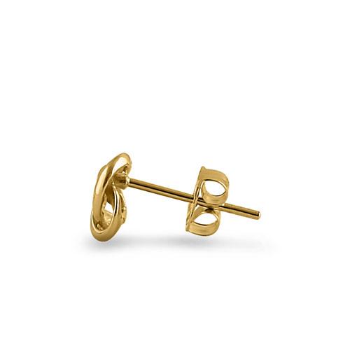 Solid 14K Yellow Gold Love Knot Earrings
