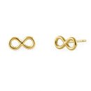 Solid 14K Yellow Gold Infinity Earrings