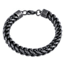 Stainless Steel Dark Antique Finish Curb Bracelet