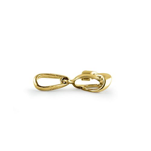 Solid 14K Yellow Gold Love Knot Pendant