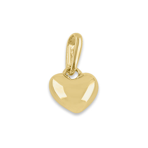 Solid 14K Yellow Gold Small Heart Pendant