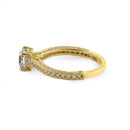 Solid 14K Yellow Gold Classic Round CZ Engagement Ring