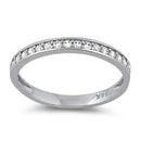 Solid 14K White Gold Half Eternity Wedding Band