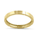 Solid 14K Yellow Gold Brick Band