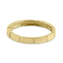 Solid 14K Yellow Gold Brick Band