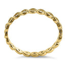 Solid 14K Yellow Gold Eternity Round Clear CZ Ring