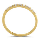 Solid 14K Gold Stackable CZ Ring