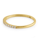 Solid 14K Gold Stackable CZ Ring