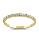 Solid 14K Gold Half Eternity CZ Ring