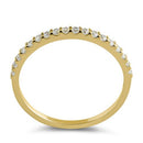 Solid 14K Gold Half Eternity CZ Ring
