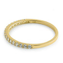 Solid 14K Gold Half Eternity CZ Ring