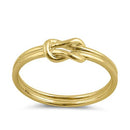 Solid 14K Gold Double Knot Rope Ring