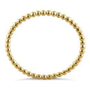 Solid 14K Yellow Gold Thin Beaded Ring