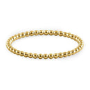 Solid 14K Yellow Gold Thin Beaded Ring