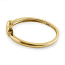 Solid 14K Yellow Gold Plush Heart Ring