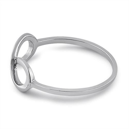 Solid 14K White Gold Infinity Ring