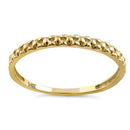 Solid 14K Yellow Gold Bead Ring