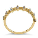 Solid 14K Yellow Gold Double Round Clear CZ Ring