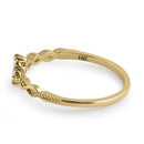 Solid 14K Yellow Gold Elegant Marquise CZ Ring