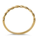 Solid 14K Yellow Gold Simple Twist Ring