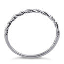 Solid 14K White Gold Simple Twist Ring