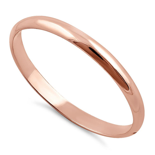 Solid 14K Rose Gold 2mm Wedding Band