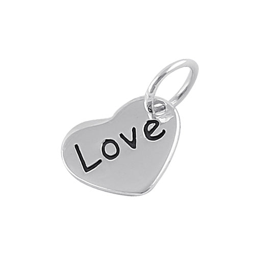 Sterling Silver "Love" Heart Pendant