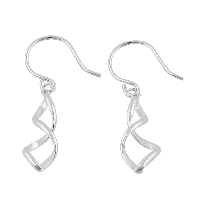 Sterling Silver Small Dangling Double Twist Earrings