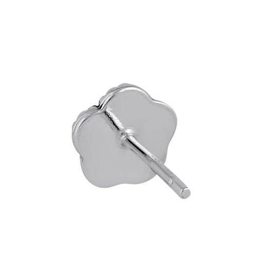 Sterling Silver Flower Twist Earrings
