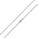 Rhodium Sterling Silver Long Curb Chain 1.4mm