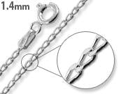 Sterling Silver Long Curb Chain 1.4mm