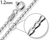 Sterling Silver Long Curb Chain 1.2mm