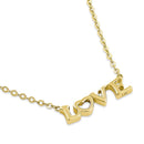 Solid 14K Yellow Gold Love Necklace