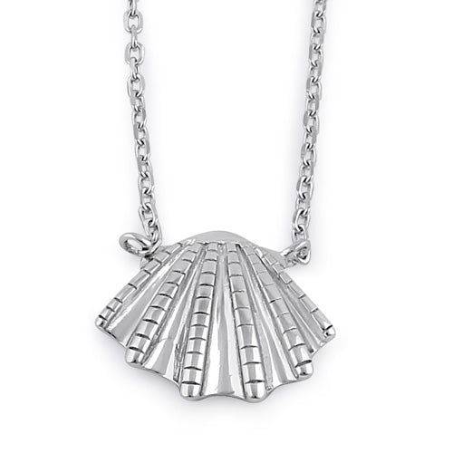 Sterling Silver Clam Necklace