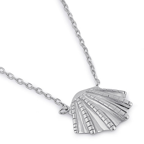 Sterling Silver Clam Necklace
