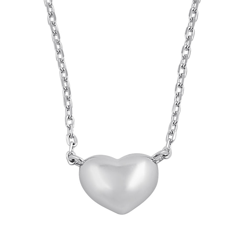 Sterling Silver Bubble Heart Necklace