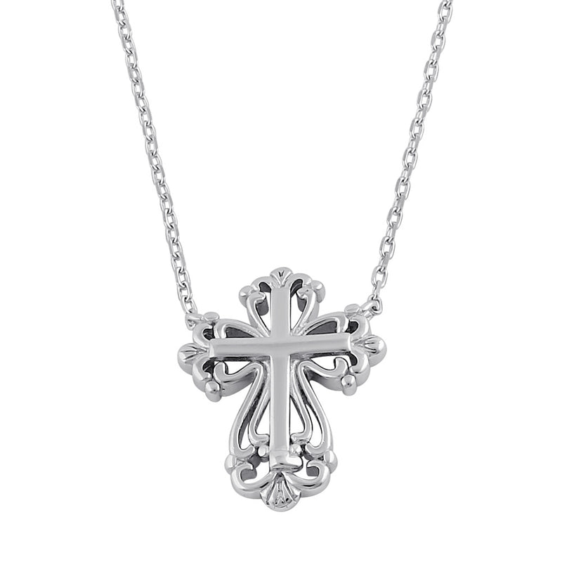Sterling Silver Vintage Cross Necklace