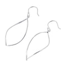 Sterling Silver Dangling Twisted Oval Earrings