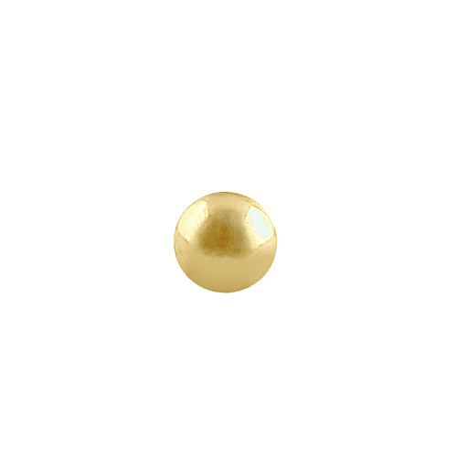 Solid 14K Yellow Gold Plain Round Straight Nose Stud