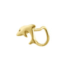 Solid 14K Yellow Gold Dolphin Hook Nose Stud