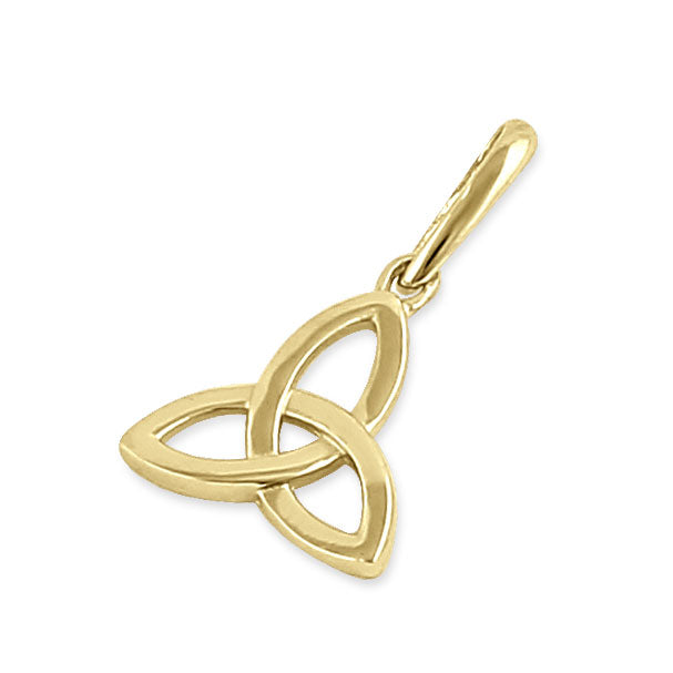 Solid 14K Yellow Gold Triquatra Pendant