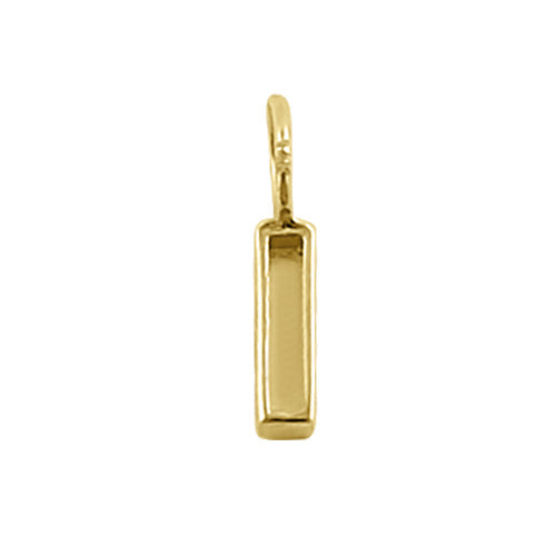 Solid 14K Gold I Initial Pendant