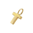 Solid 14K Gold T Initial Pendant