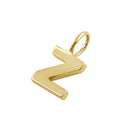 Solid 14K Gold Z Initial Pendant