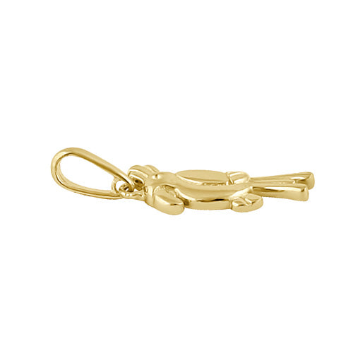 Solid 14K Gold Parrot Pendant
